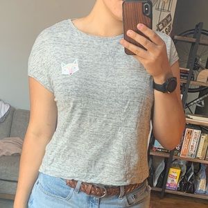 Madewell boxy tee with Fox patch